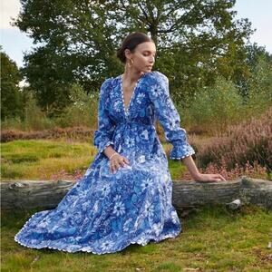 Neve & Noor Flora Dress in Royal Azure S/M